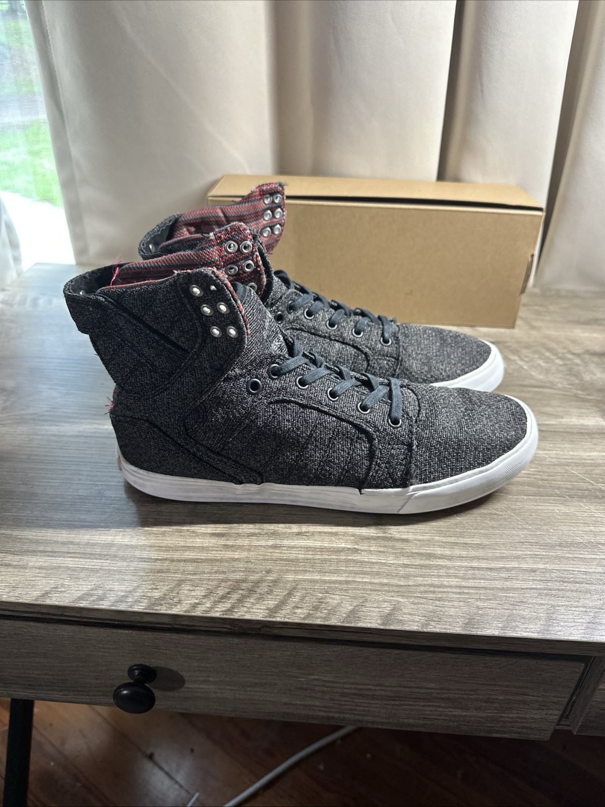 SUPRA Muska High top Gray Size 10.5
