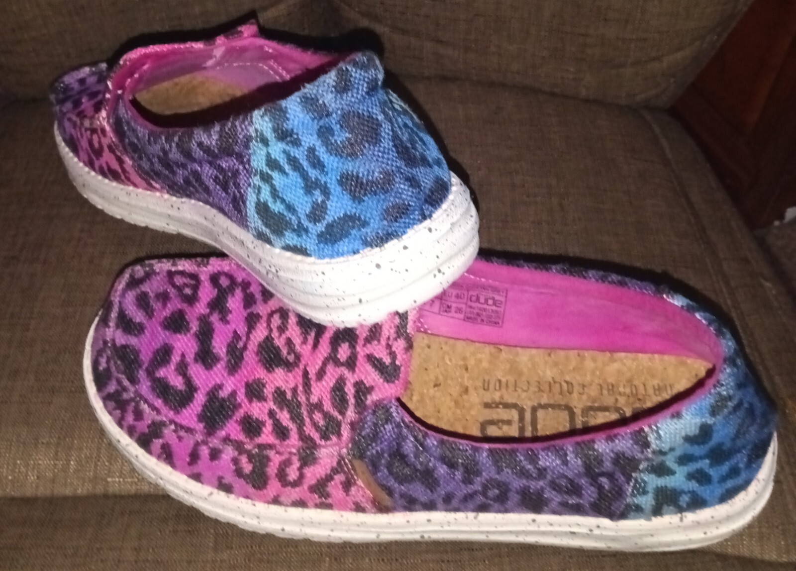 Custom Hand painted Hey Dude Shoes 6 7 8 9 OR SEND YOUR OWN Leopard, tie dye NEW