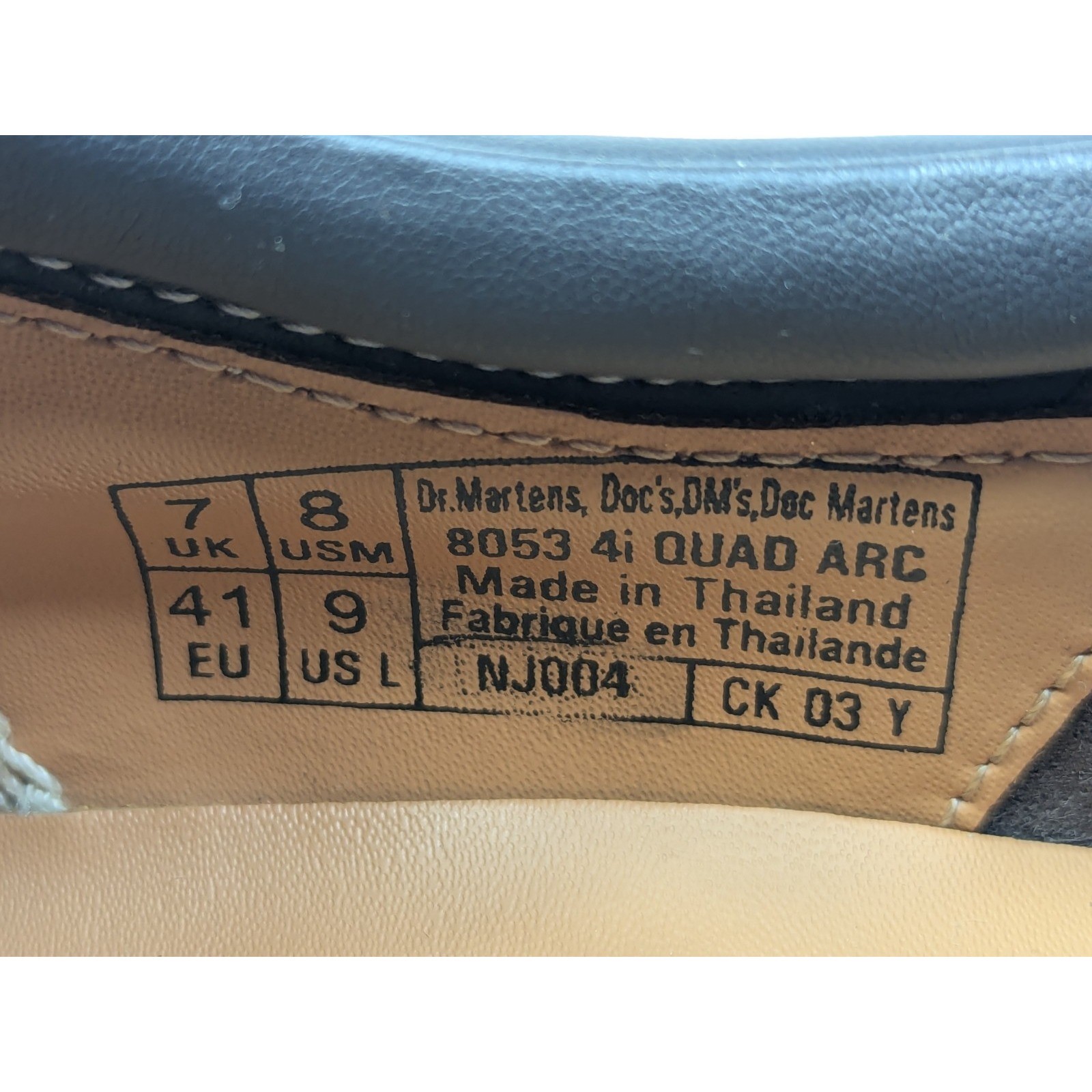 Pair w/ EATEN LEFT SHOE Dr. Martens Quad Arc Women 9 Brown Crazy Horse Platform