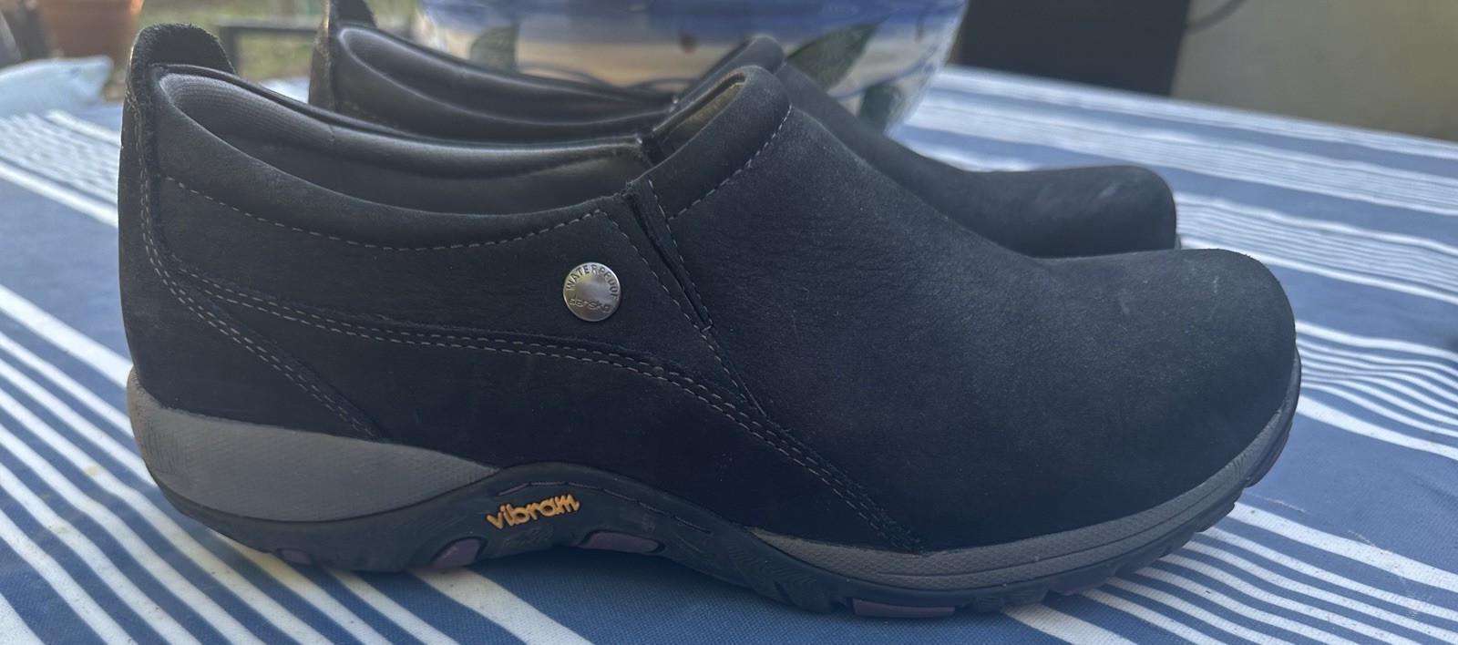 Dansko Patti Women’s Slip-On Shoes, Black Milled Nubuck, 41 Waterproof New $149
