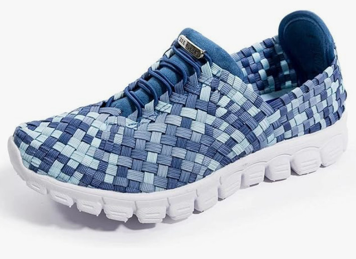 Zee Alexis Danielle Blue Multi Woven Comfort Slip-on Sneakers 6-11 NIB!!!