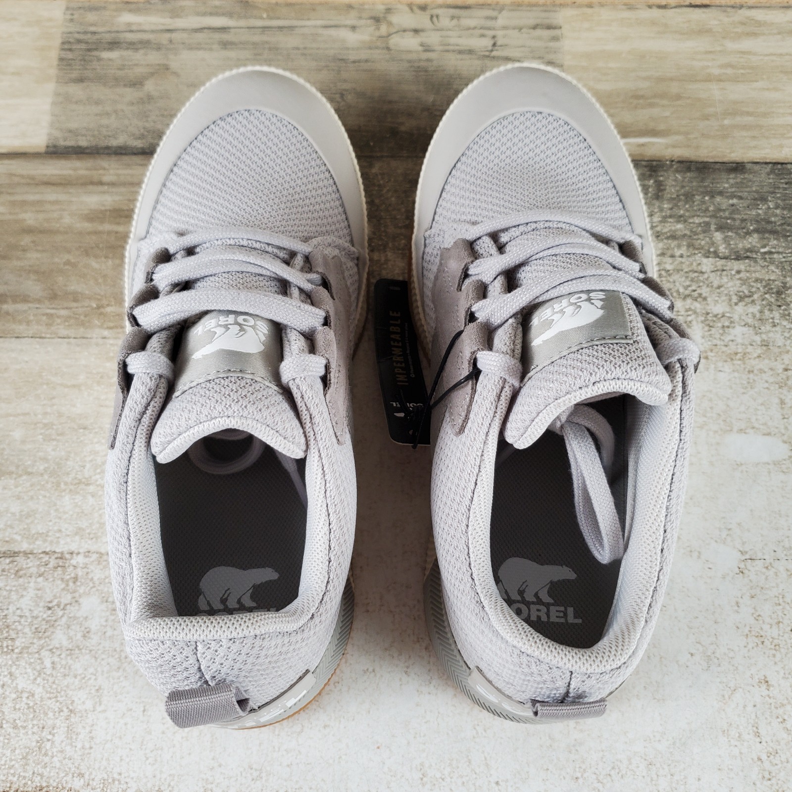 Sorel Out N About III Womens Shoes Sz 5.5 Moonstone Dove Mesh Waterproof Sneaker