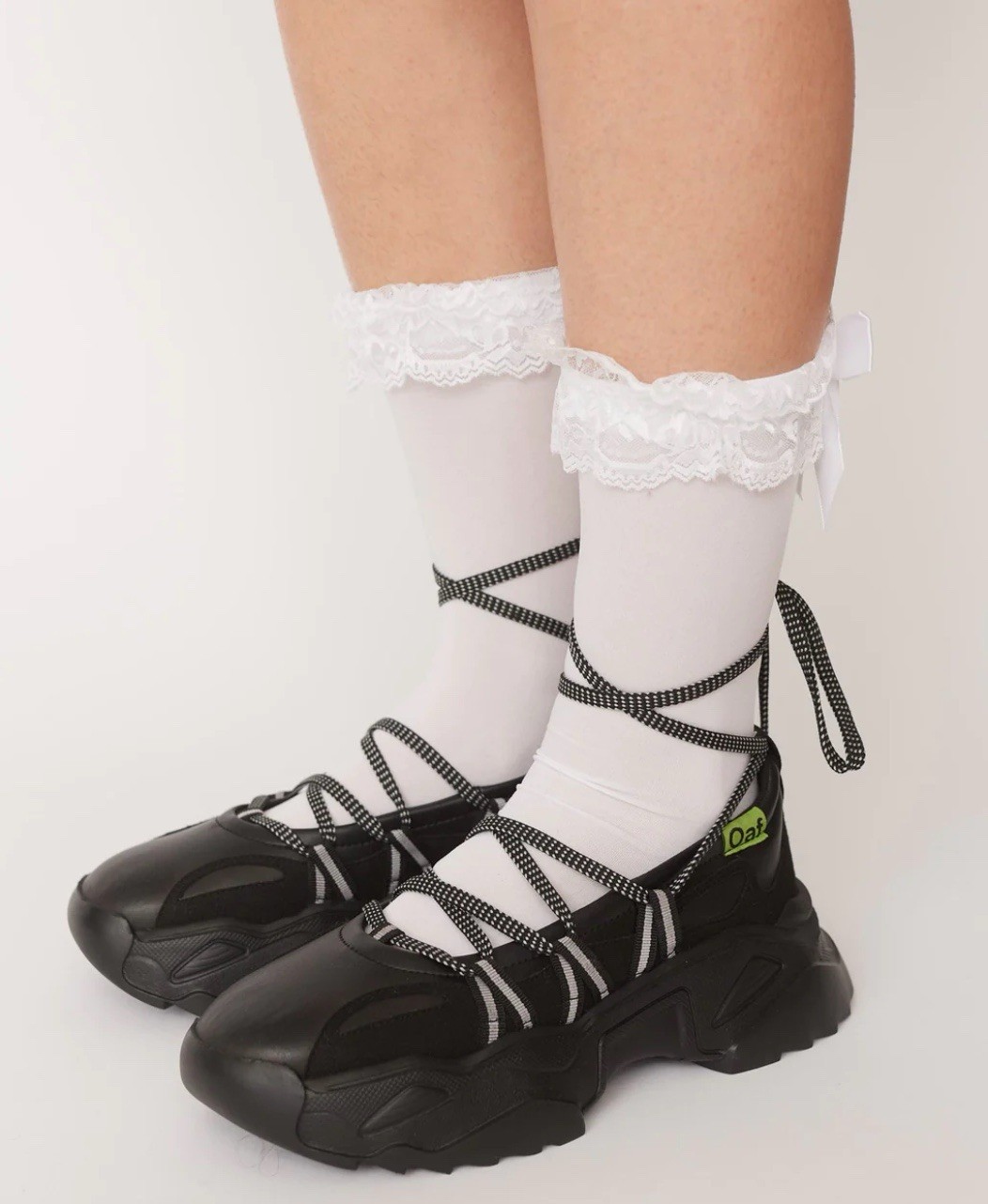 Lazy Oaf Happy Sad Lace Up Ballet Women’s Sneakers Shoes Size 40 EU 9 US Black