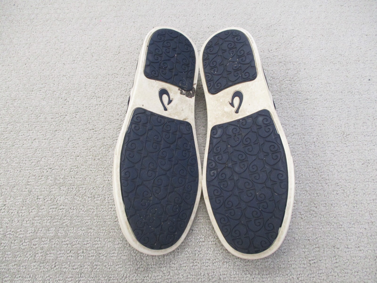 Olukai Pehuea Mesh Slip On Shoes Womens 10 Medium Navy Loafers Slide Drop Heel
