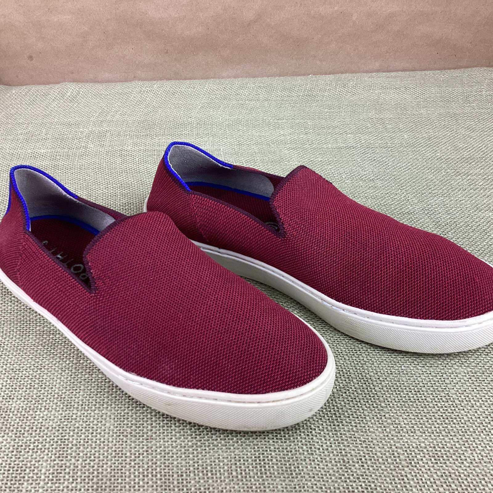 Rothy’s The Original Slip On Women’s Sneakers Casual Comfort Shoe Dark Red 9.5M