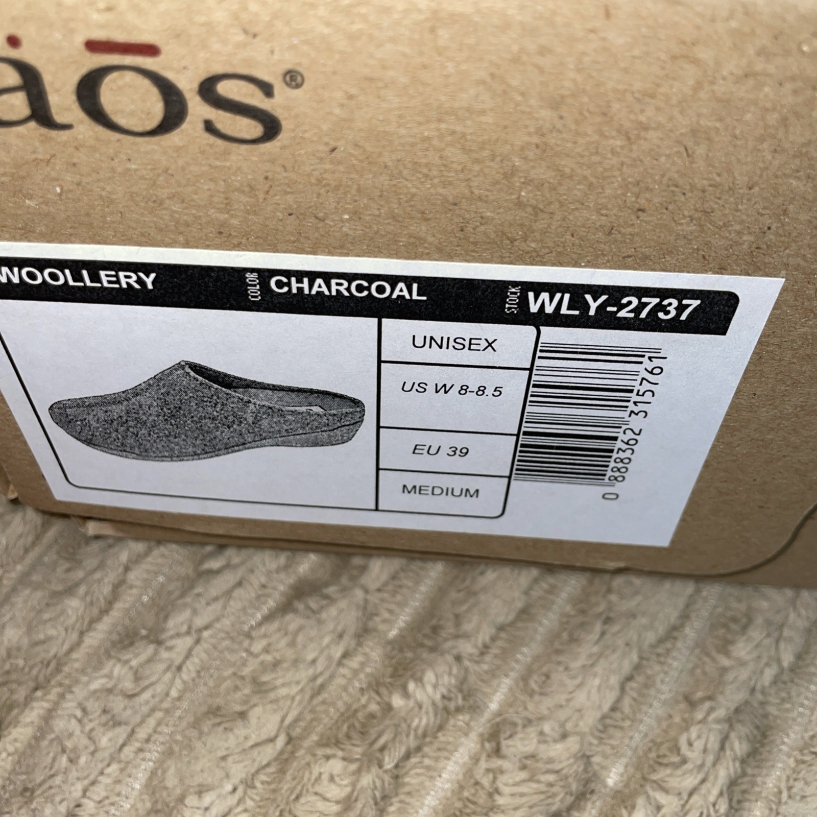 Taos Woollery Clog Cozy Comfort Slip-On Size 8-8.5 (39 EU) – Charcoal- Spain