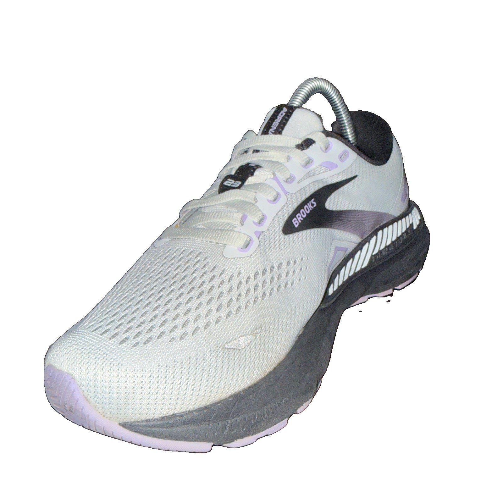 Brooks Adrenaline GTS 23 Women 7.5 2E Extra Wide Running Shoes Gray Black Purple