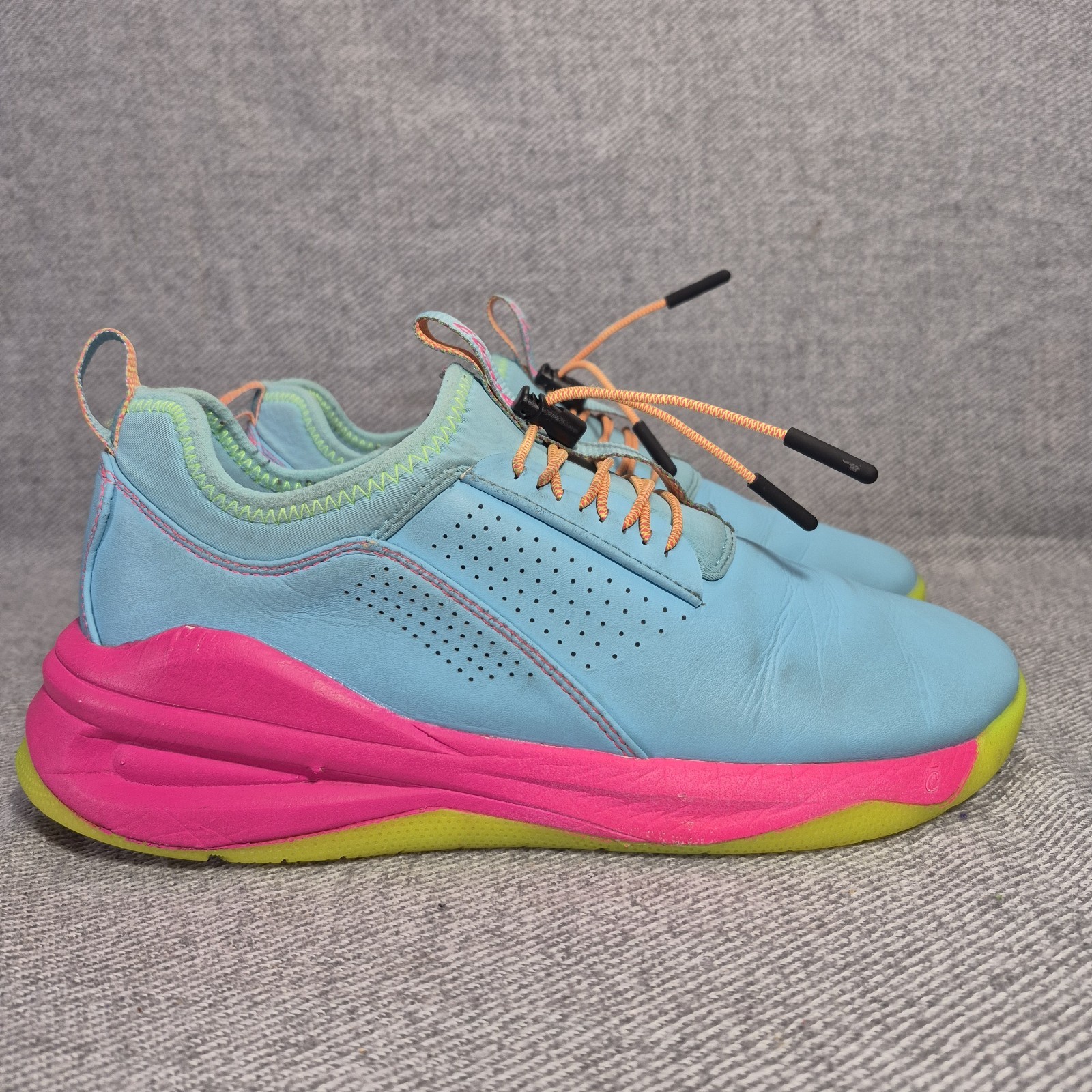 Clove Supernova Nursing Shoes Turquoise Blue Pink Slip On Sneaker Drawstring 7