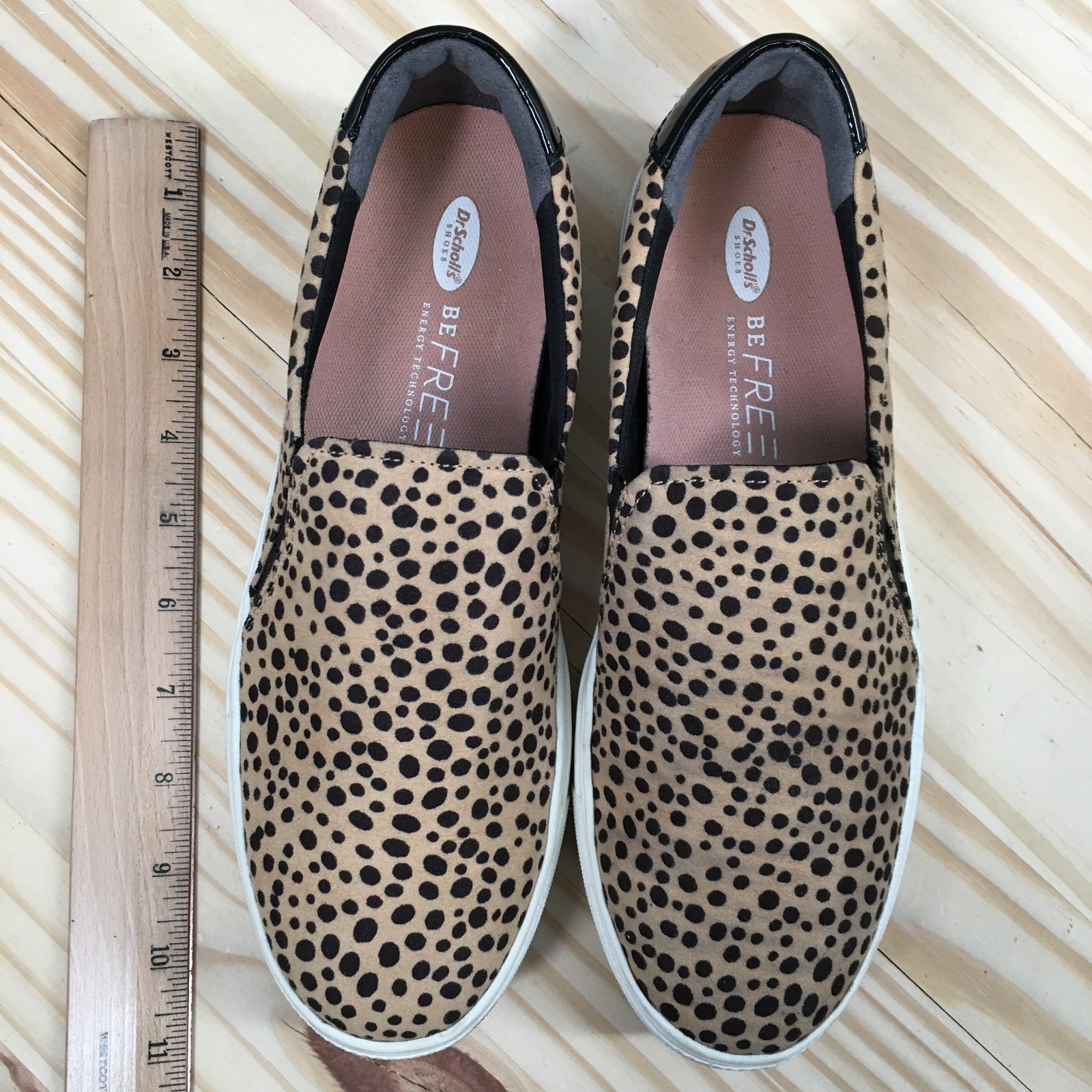 Dr. Scholls Nova Slip On Sneaker Shoes Womens 8 M Casual Low Top Leopard Tan