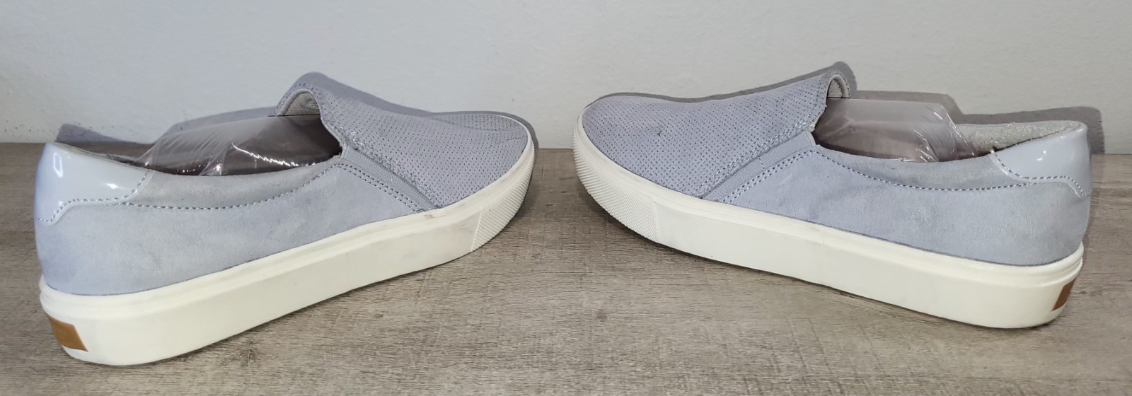 Dr. Scholls Be Free Comfort Slip On Light Blue Canvas Sneaker Women Shoe Sz 7 M