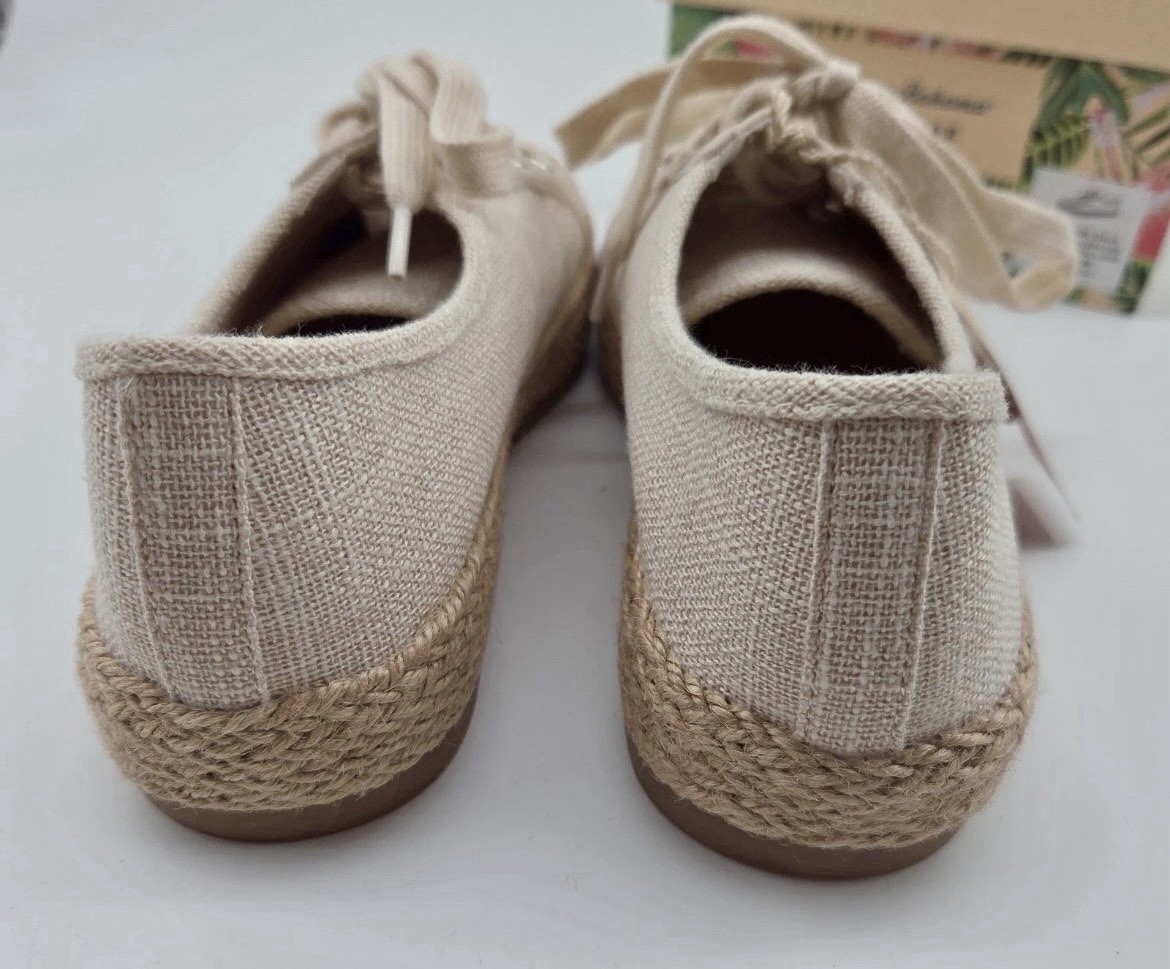 Tommy Bahama Women’s Sneakers 8.5 Natural Linen Gala Espadrille Shoes NWT