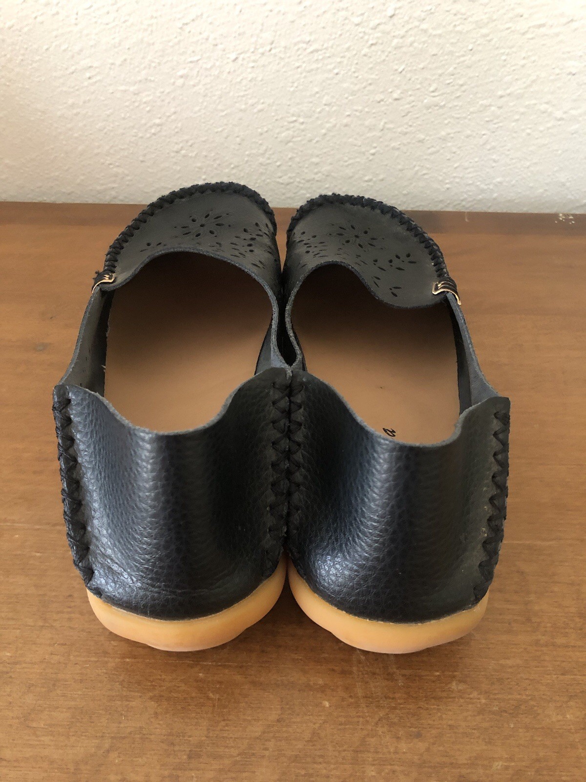 Venus Celia Size 7 Black Slip On Shoes Comfort Cut Outs