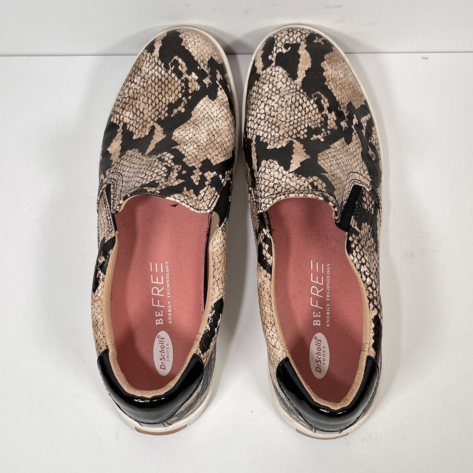 DR. SCHOLLS Snake Print Be Free Energy Technology Womens Slip On Shoes Sz 9.5 M