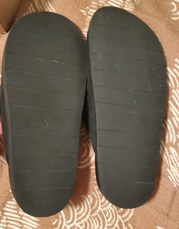 Project Cloud 100 Genuine Leather Womens Clog – Memory Foam Black Sz 8.5
