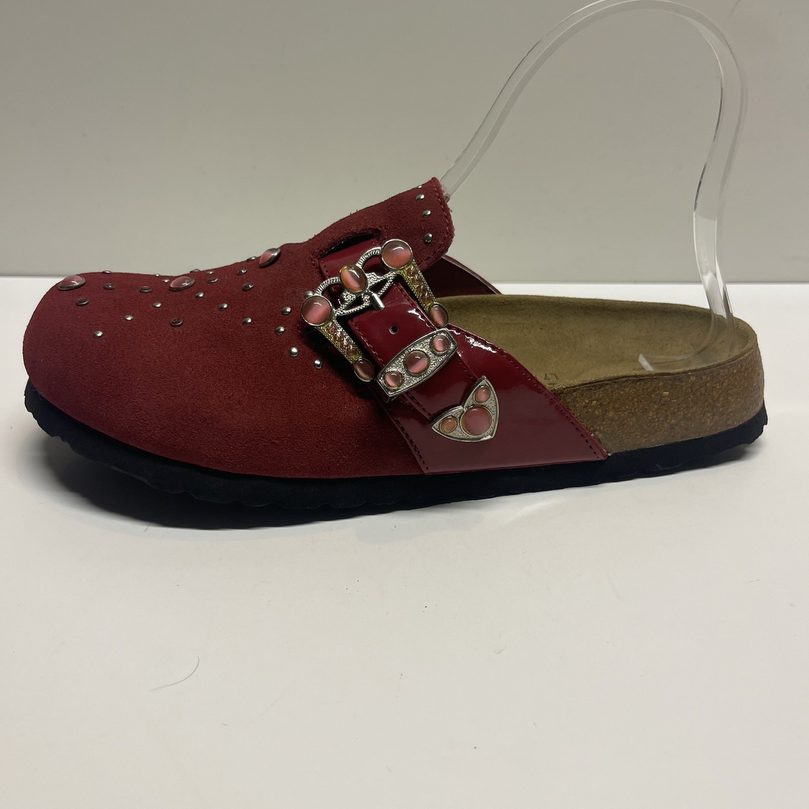 Betula Birkenstock Rocko Cranberry Womens 7 Bejeweled NIB