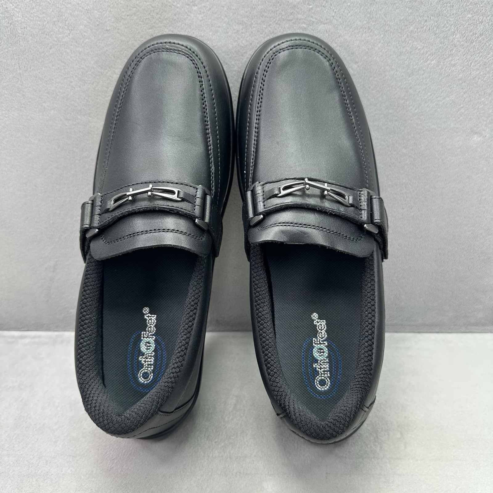 OrthoFeet Chelsea 817 Womens Size 12 (D) Shoes Black Leather Adjustable Comfort