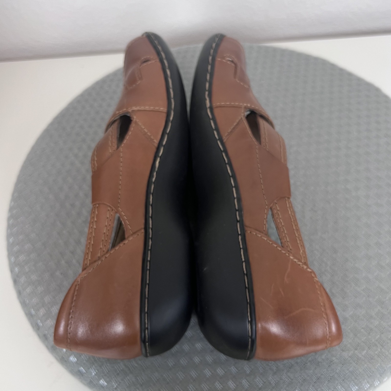 Clarks Ashland India Loafers Womens 7.5M Brown Leather Comfort Shoes Casual