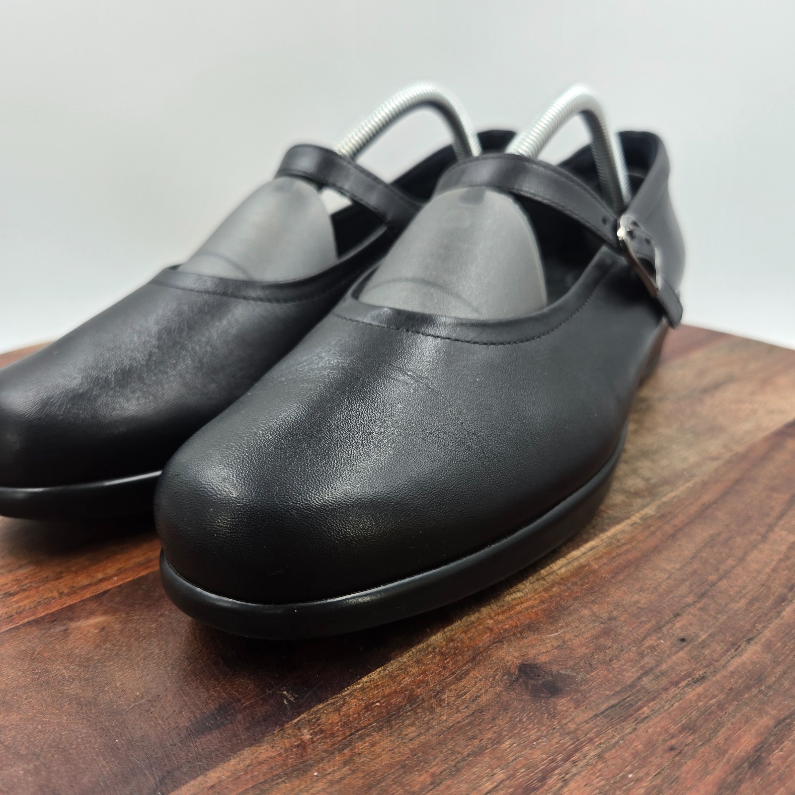 SAS Maria Shoes Women’s 10.5M Black Leather Comfort Mary Jane Loafers Orthotic