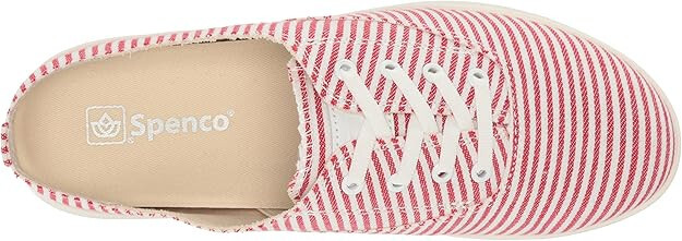 Spenco Women’s Santa Rosa Mule, Red Stripe, 10B