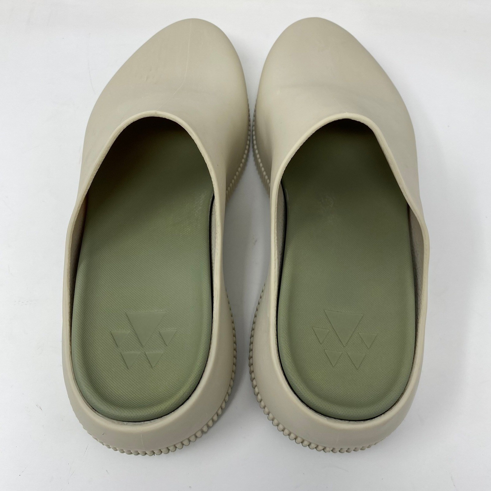 Cougar Women Clog Shoes Sz 10 Beige Olive Green Rubber Slip On Platform Gorpcore