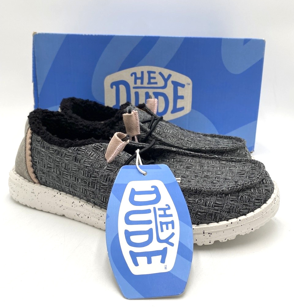 Hey Dude WENDY WARMTH Women’s NEW Cozy Loafers Charcoal Multiple Sizes