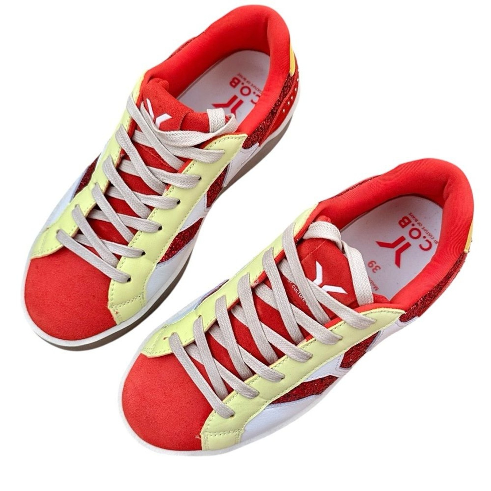 Culture of Brave COB Wing Play Hi Star Glitter Platform Sneakers Size 8 8.5