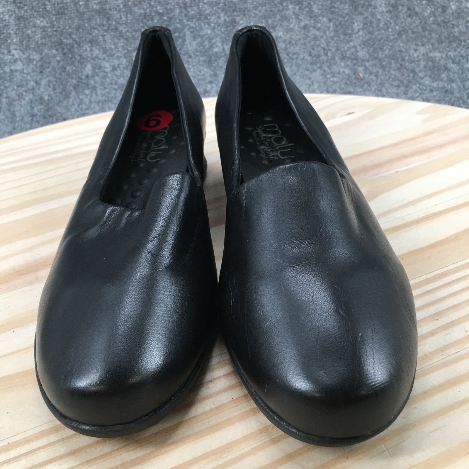 Malu Super Comfort Shoes Womens 6 Casual Slip On Loafers Low Heels Comfort Black