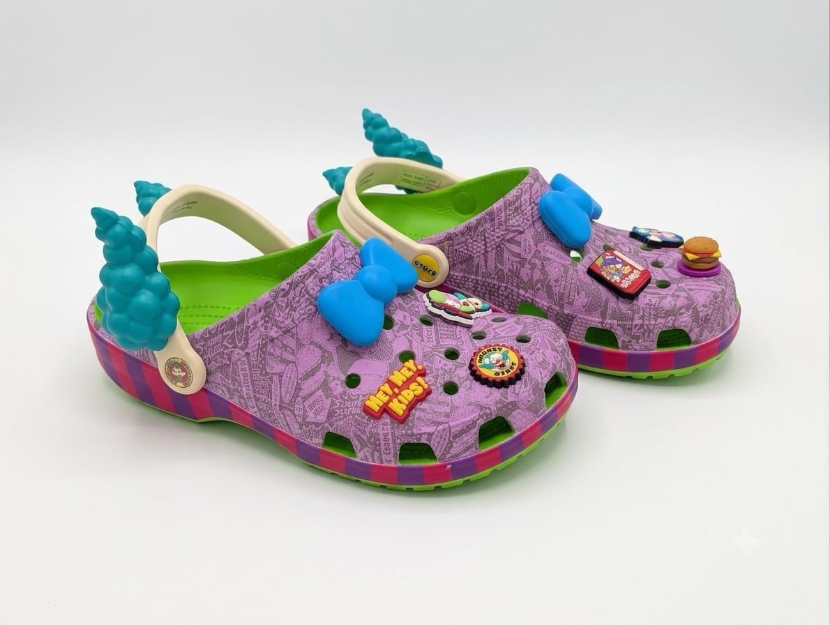 Crocs Classic Clog The Simpsons Unisex Kids Purple/Green US 6 Closed Toe