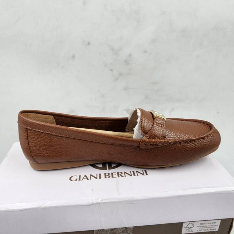 Giani Bernini Dailyn Slip On Driver Loafers Women’s 9M Saddle Brown Leather