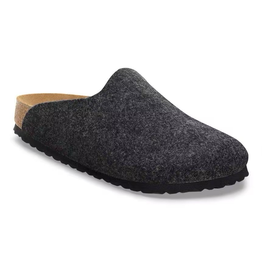 Birkenstock Amsterdam Felt Clogs Anthracite EU 39 Women’s 8 Men’s 6 Slippers