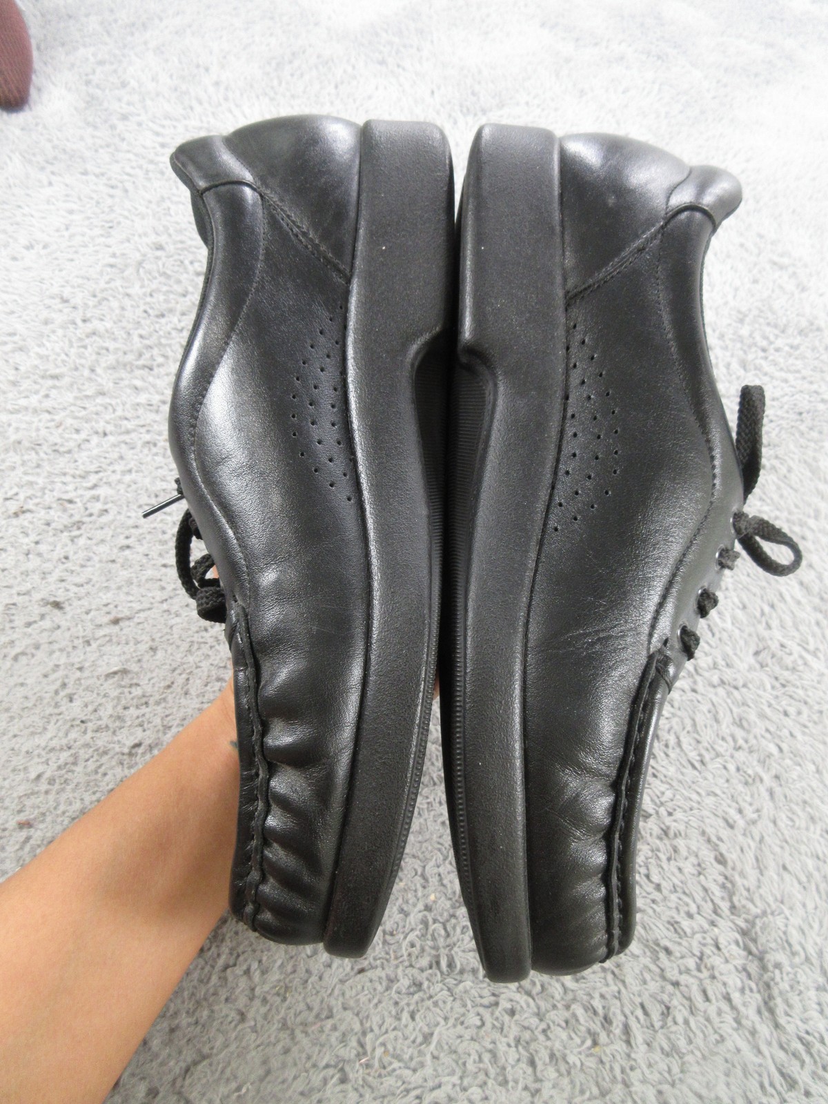 SAS Tripad Comfort Shoes Womens Size 10 N Black Leather Moccasin Walking Casual