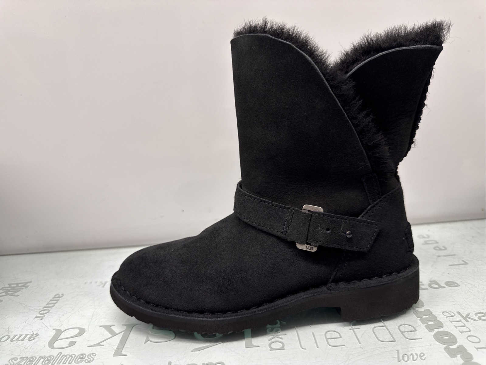 UGG Women Boot 1126673 Black Suede Pull-On Size 5(36)