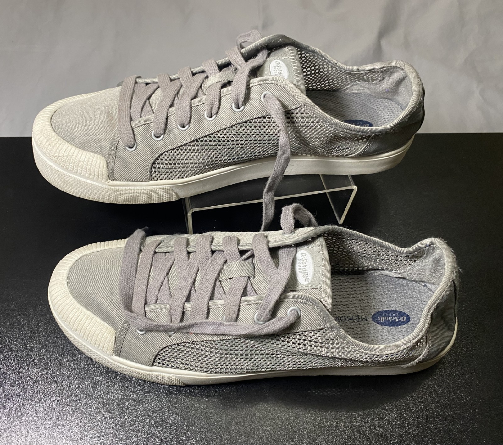 Dr Scholls GLOW LACE Shoes Womens 9.5 M GREY CLOUD Low Top Skateboarding Sneaker