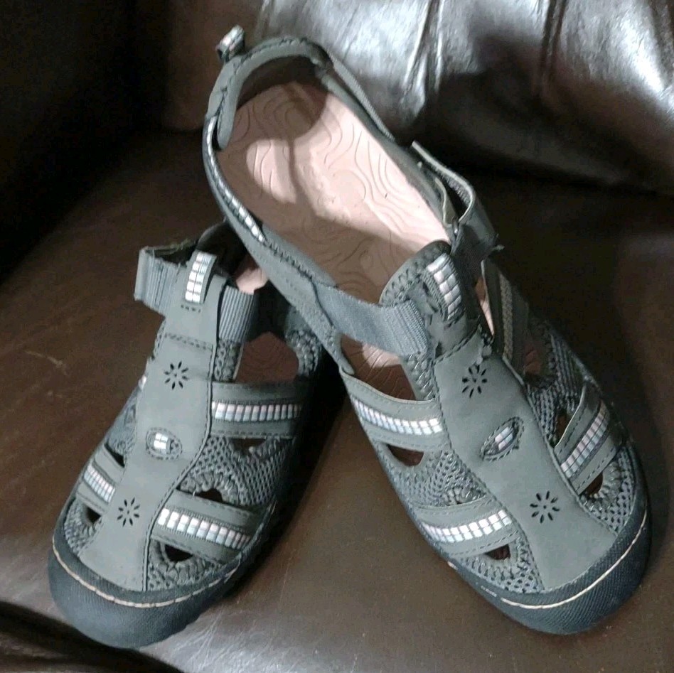Jambu JSport Regatta Grey/Peony Women’s Size 8 Adjustable Comfort – New in box