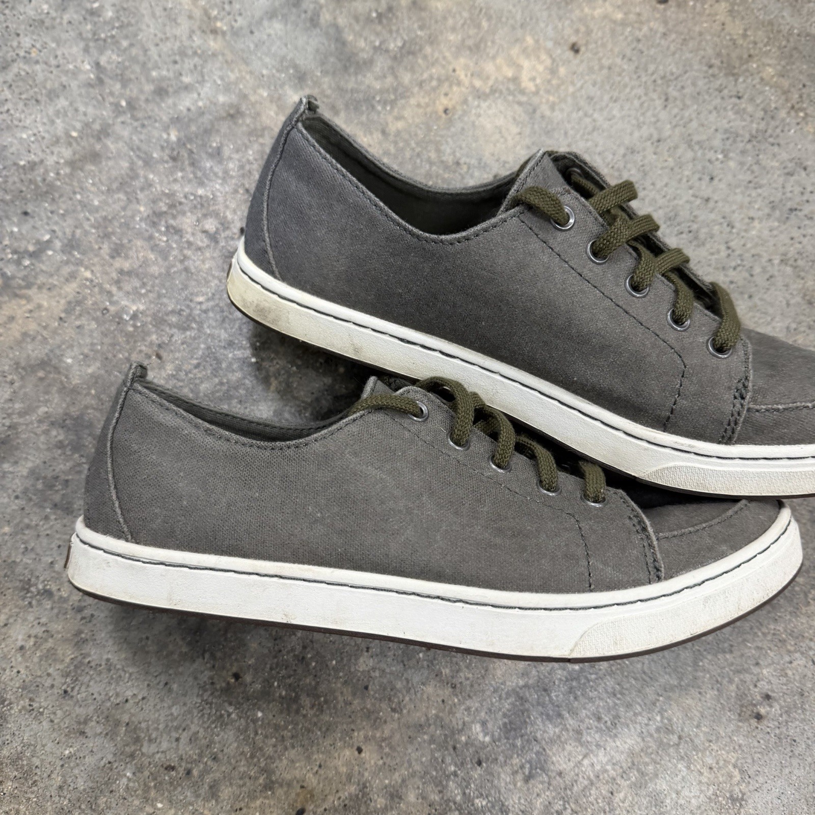 LL Bean Womens Campside 505886 Casual Sneakers Shoes Canvas Green Size 7 Medium