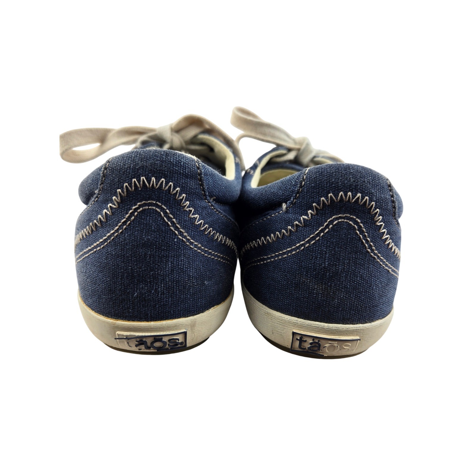 Taos Star Blue Wash Canvas Sneakers Womens 8.5 Lace-Up Comfort Shoes Denim