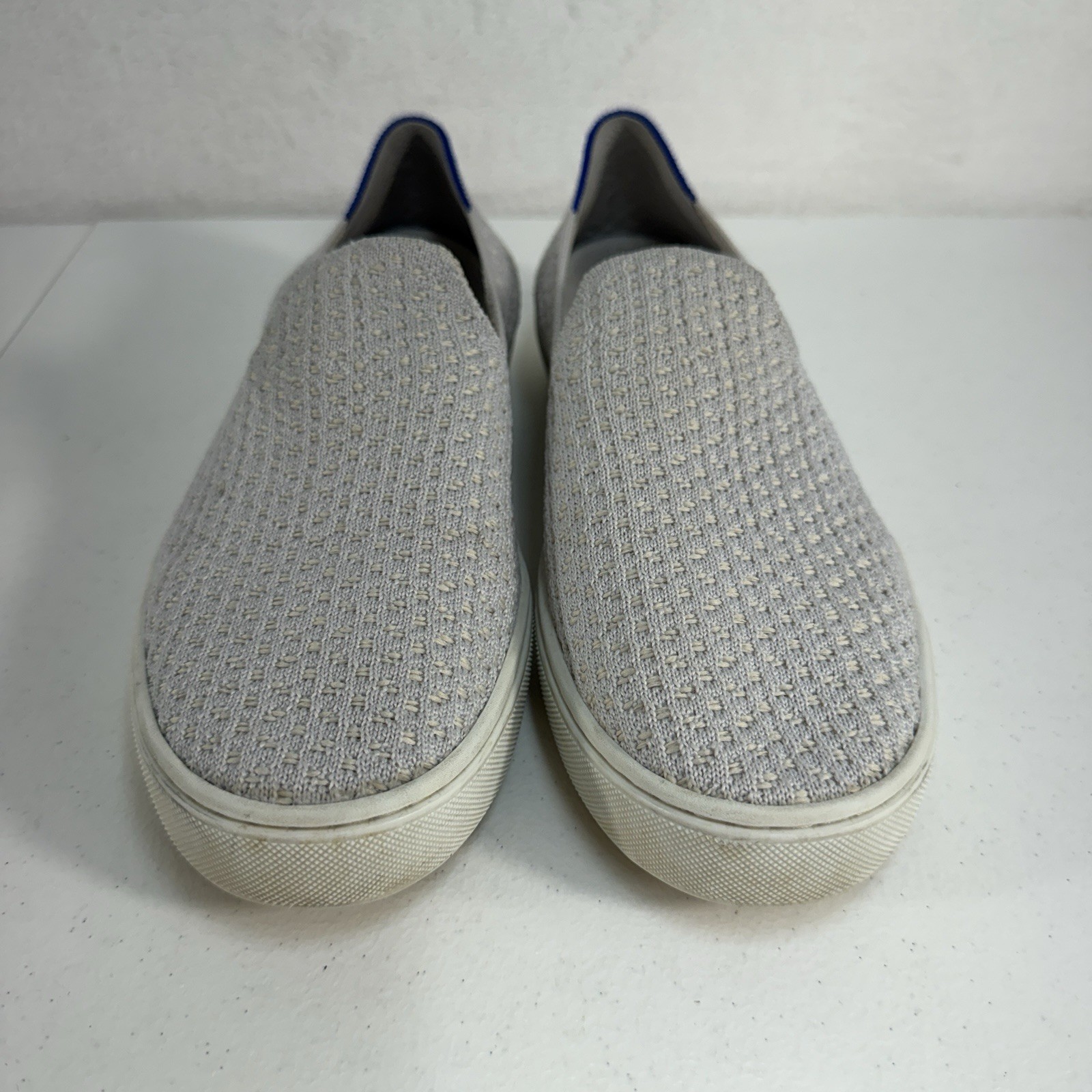 Rothy’s Size 9 The Original Slip On Sneaker Diamond Twill Women’s Gray Shoes