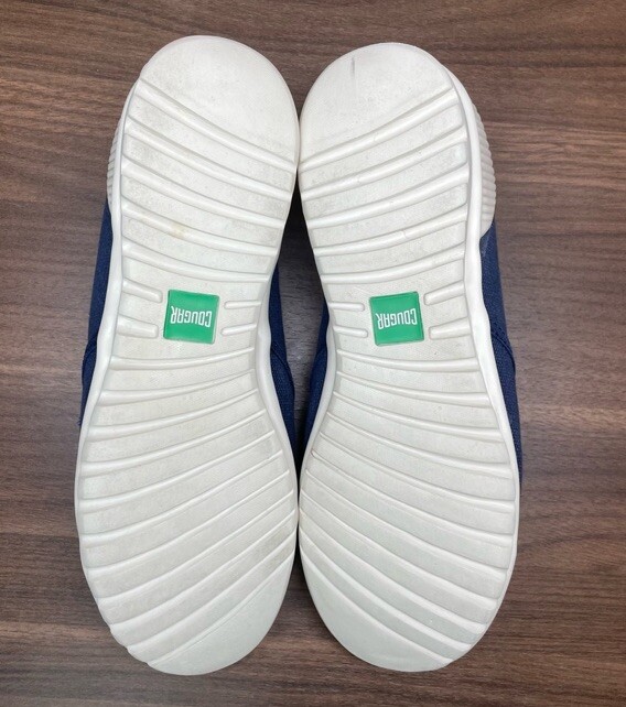 Cougar Shoes Slip On Canvas 10 Blue Snap Comfort Memory Cushion