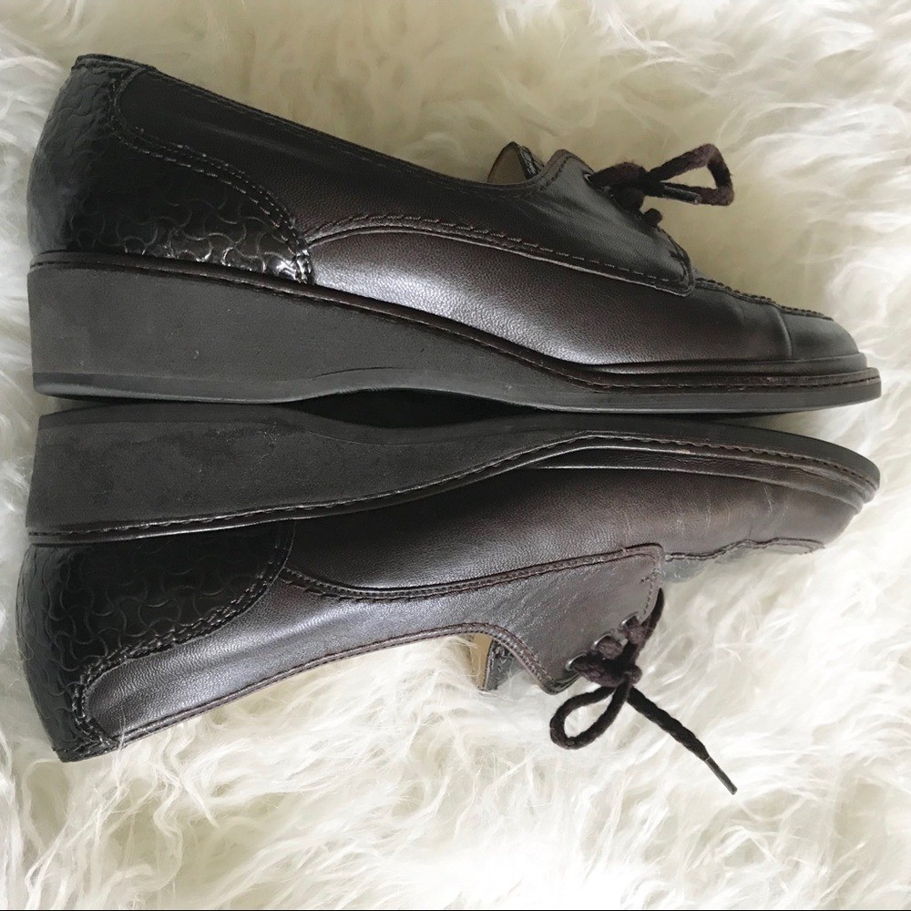 Bally Brown leather/patent leather shoes
