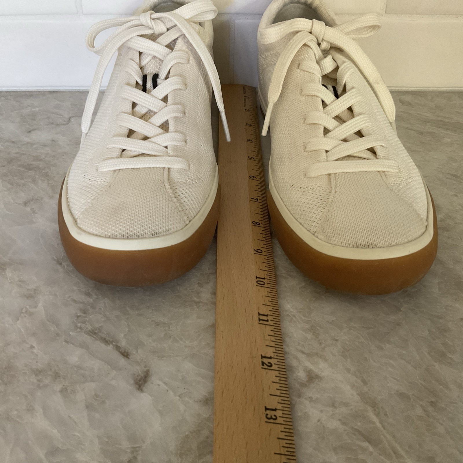 Rothy’s “The Lace Up” Womens Knit Sneaker Size 8 Color: Blonde