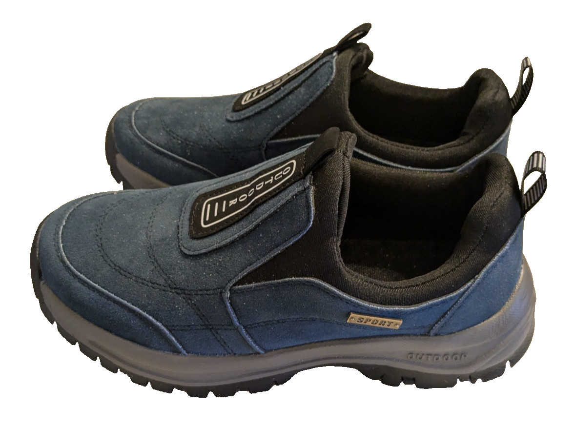 Outdoor Sport, Women’s, Casual, Leather Slip On Shoes, Blue, Size 8, New