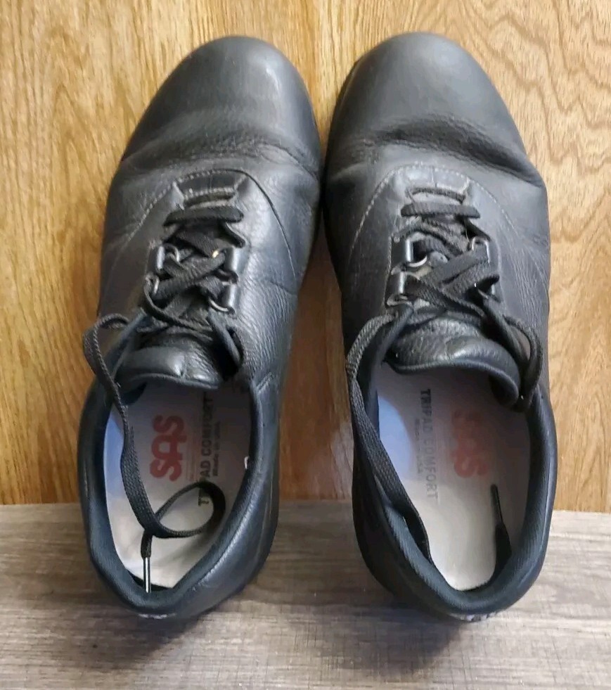 SAS Liberty Slip Resistant Lace Up Black Leather Shoes Womens Size 10.5 W3