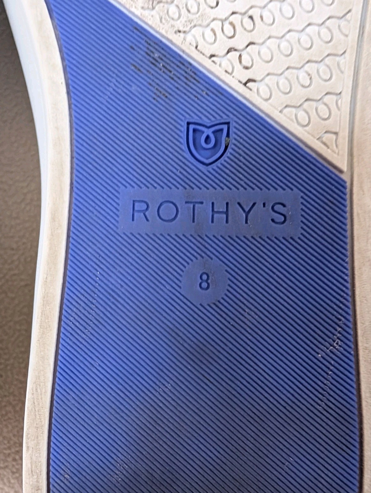 Rothy’s Womens 8 The Original Slip On Sneaker Shoes Beige Sand Washable Flats