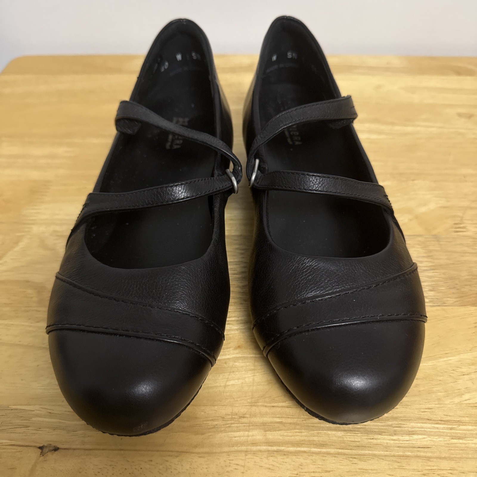 Ziera XRay Super Support Women’s Black Leather Mary Jane Shoes 9 W EU40