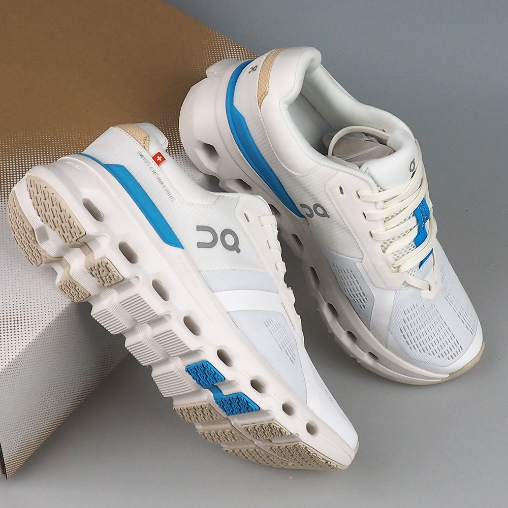 On Cloudrunner 2 Sneakers in White/Horizon Women’s Running Shoes Size 6-9.5