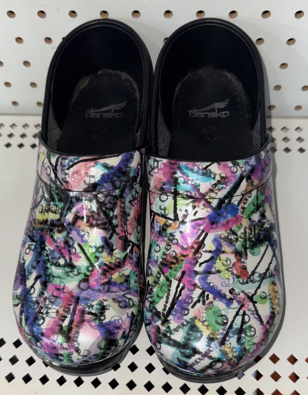 Dansko Professional Graffiti Womens Nursing Work Clogs Size EU 40 US 9.5 10