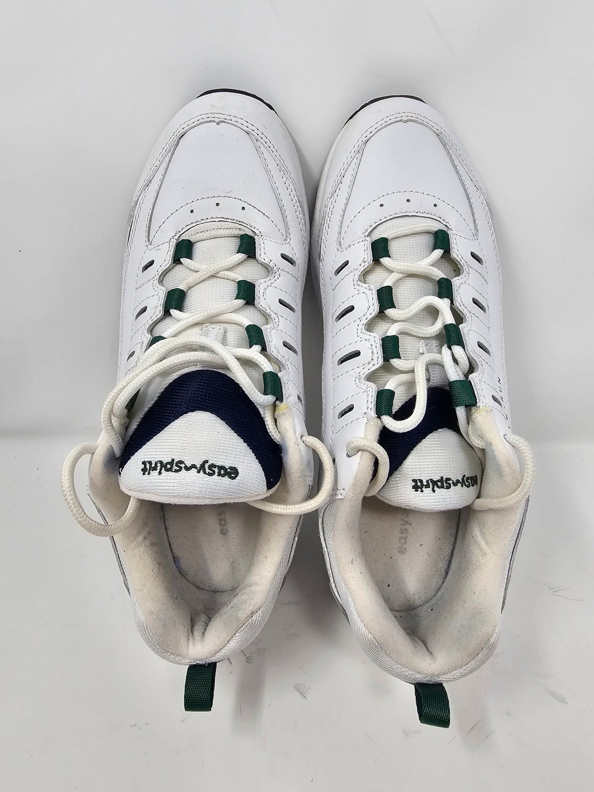 Easy Spirit Womens Romy Walking Shoes, White Navy 7.5N US