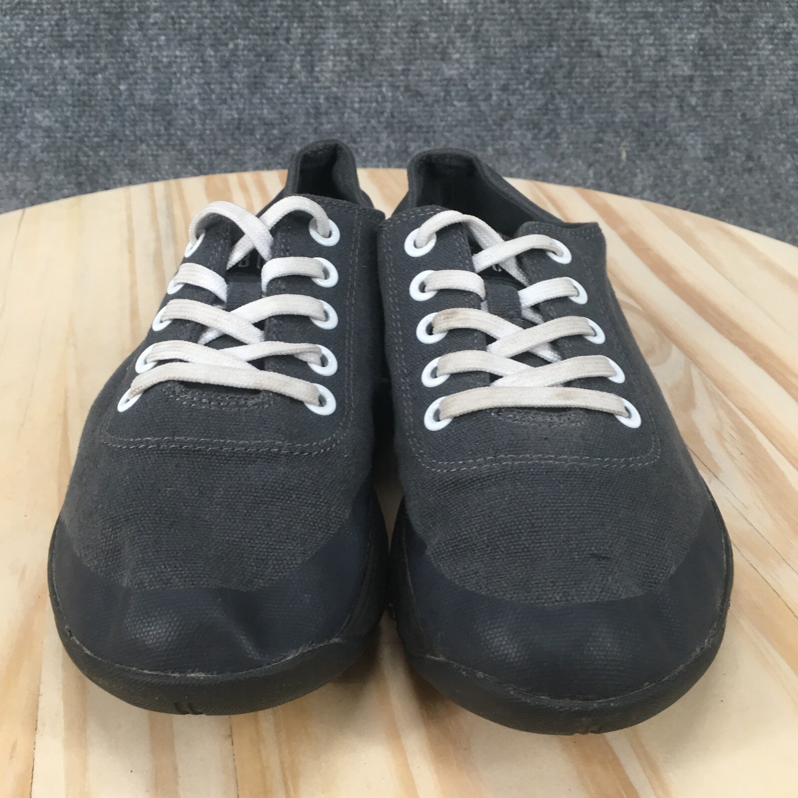 No Bull Shoes Womens 8.5 Mens 7 Casual Sneakers Gray Canvas Lace Up Comfort Low