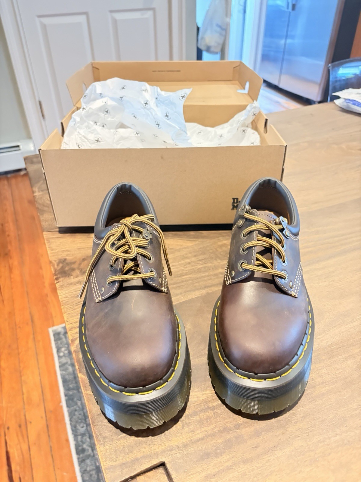 Dr Martens 8053 Quad Arc Crazy Horse Brown UK 6 US W 8 M 7 31126201 NIB