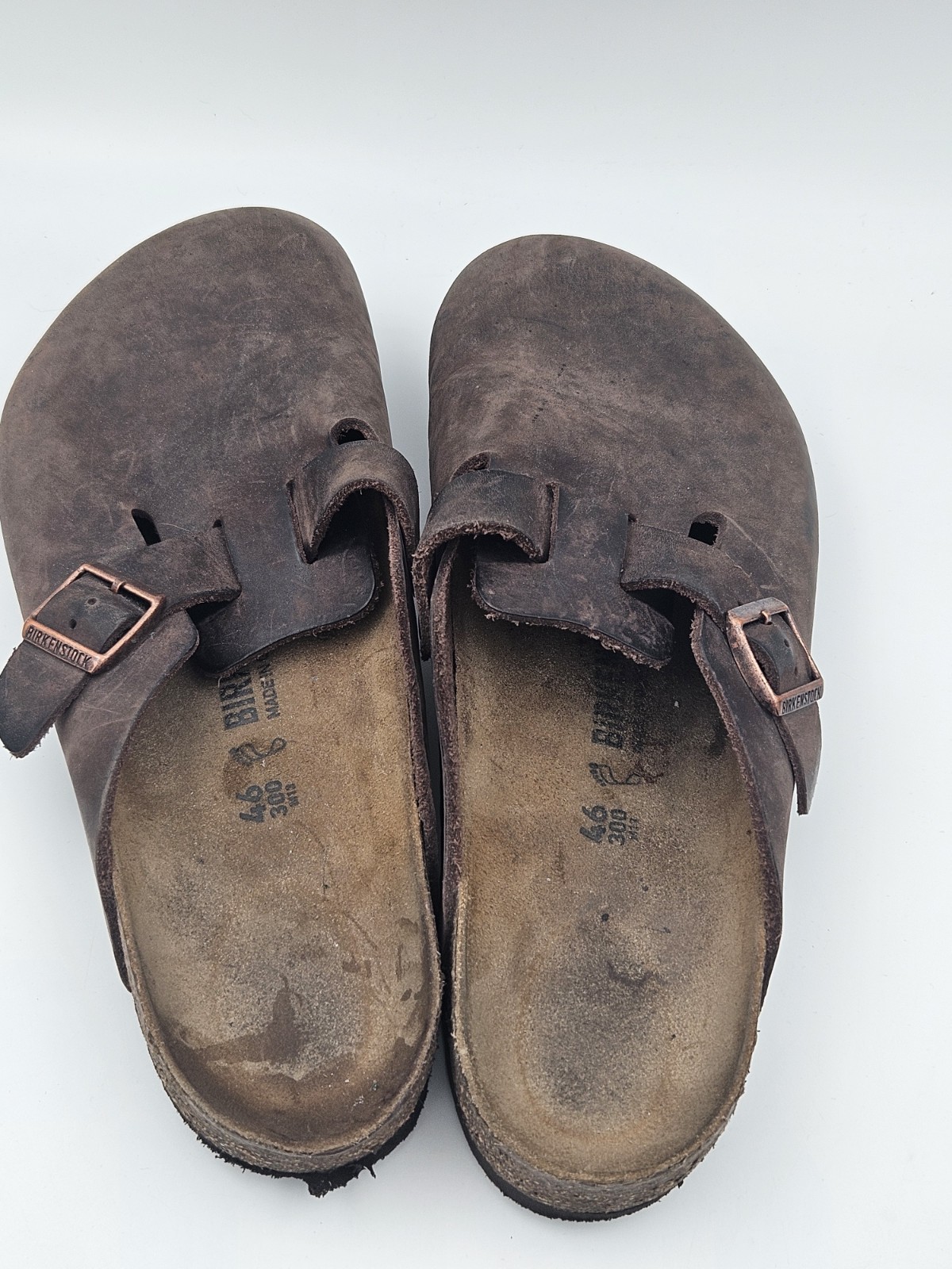 BIRKENSTOCK Boston 46 Soft Footbed Suede Leather Mocha Unisex Clog Shoes